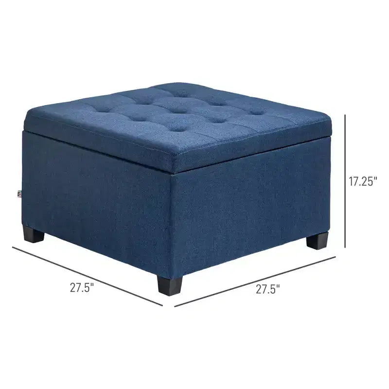 Banc ottoman de rangement avec couvercle rabattable, capitonné pour salon, entrée et chambre à coucher