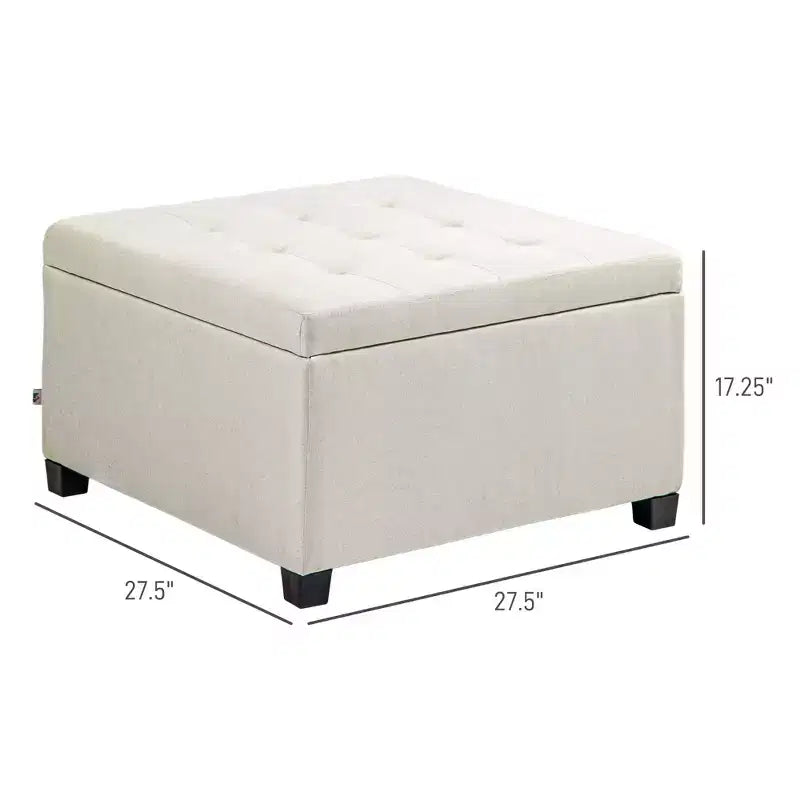 Banc ottoman de rangement avec couvercle rabattable, capitonné pour salon, entrée et chambre à coucher