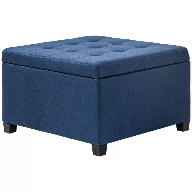 Banc ottoman de rangement avec couvercle rabattable, capitonné pour salon, entrée et chambre à coucher
