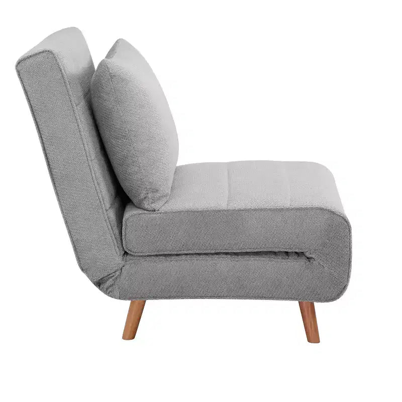 Lit pliant convertible moderne en chenille avec dossier réglable et oreiller