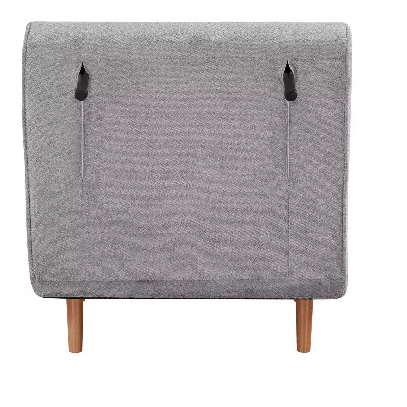 Lit pliant convertible moderne en chenille avec dossier réglable et oreiller