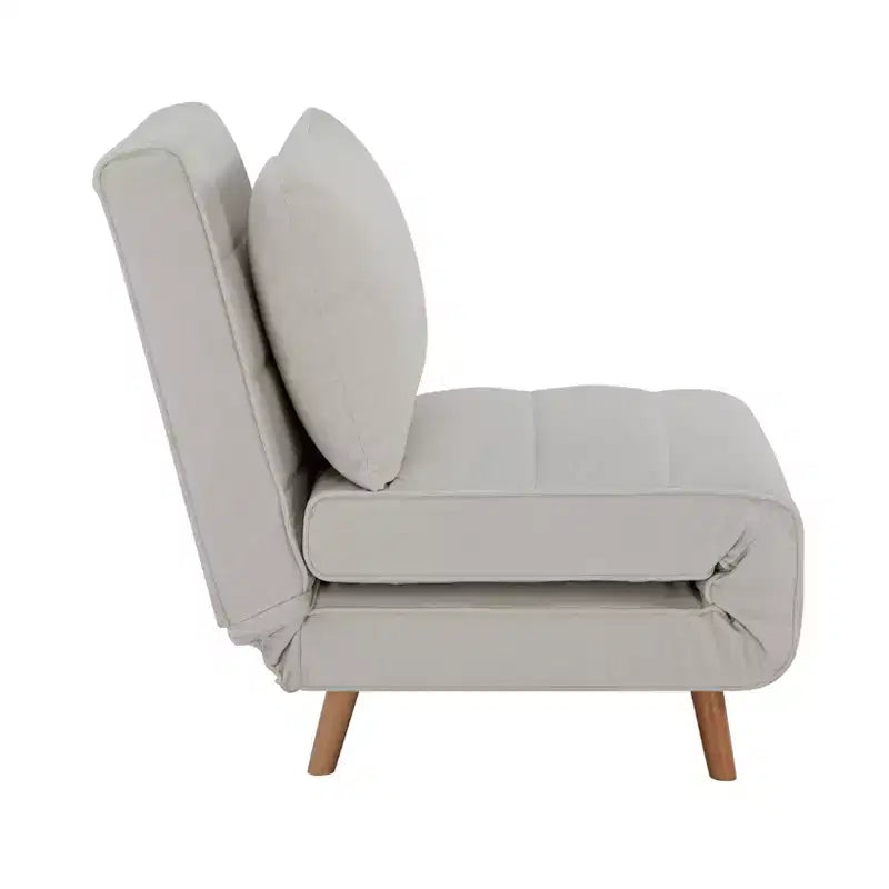 Lit pliant convertible moderne en chenille avec dossier réglable et oreiller