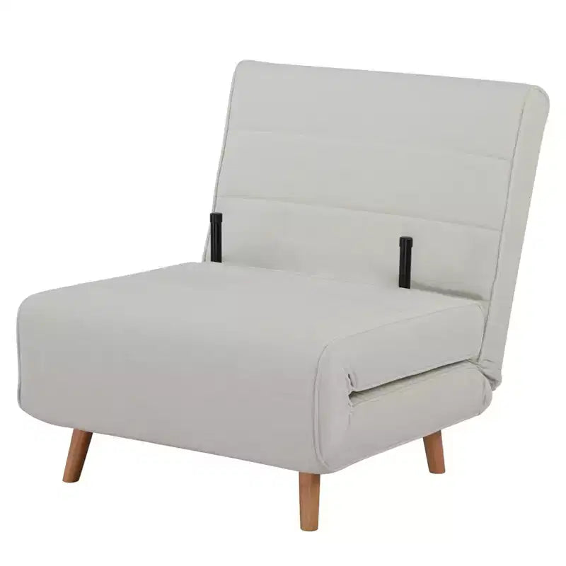 Lit pliant convertible moderne en chenille avec dossier réglable et oreiller