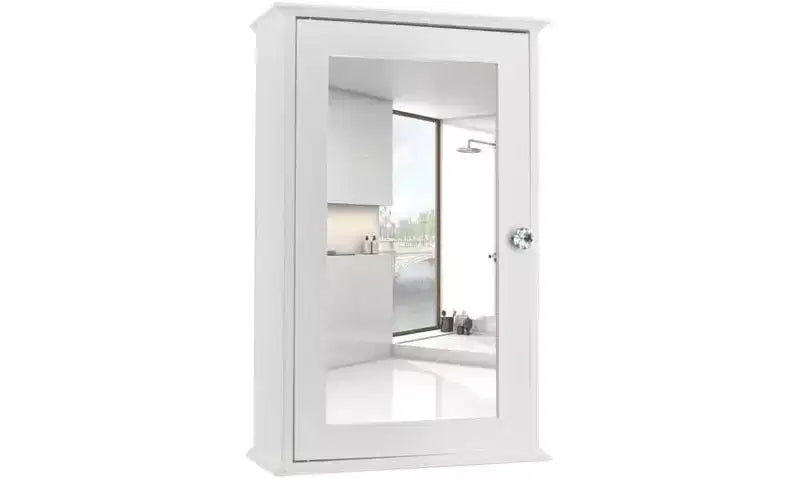 VINGLI Bathroom Wall Cabinet Wall Mount Mirrored Medicine Cabinet with Mirror Storage Organizer