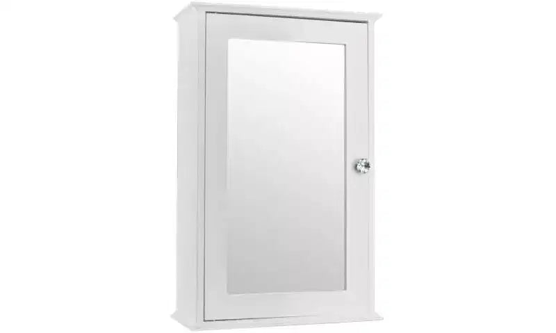 Armoire de toilette murale à une porte miroir avec étagère réglable