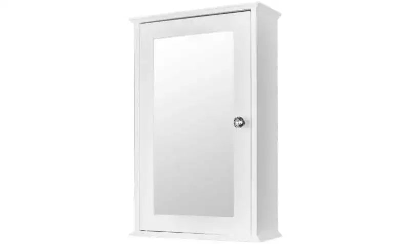 Armoire de toilette murale à une porte miroir avec étagère réglable