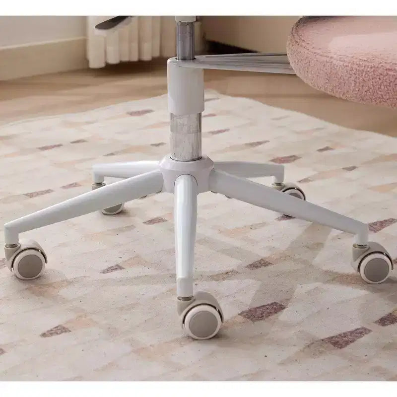 Chaise de bureau à jambes croisées avec hauteur réglable et tabouret à roulettes