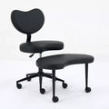 Homy Casa Cross-Legged Desk Chair with Adjustable Height and Rolling Stool
