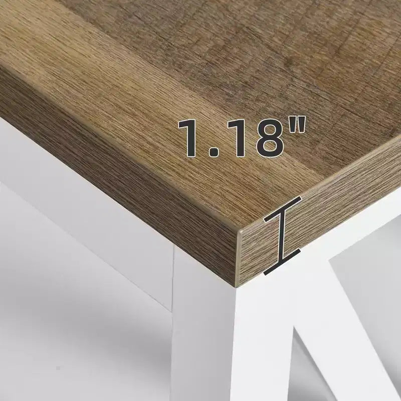 Meuble TV de ferme pour téléviseur 55 pouces, centre de divertissement avec prise de courant et étagères réglables, table console multimédia pour salon