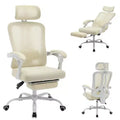 Chaise de bureau ergonomique à roulettes, Chaise de bureau à dossier haut en maille, Chaise d'ordinateur pivotante réglable en hauteur pour le travail ou le jeu