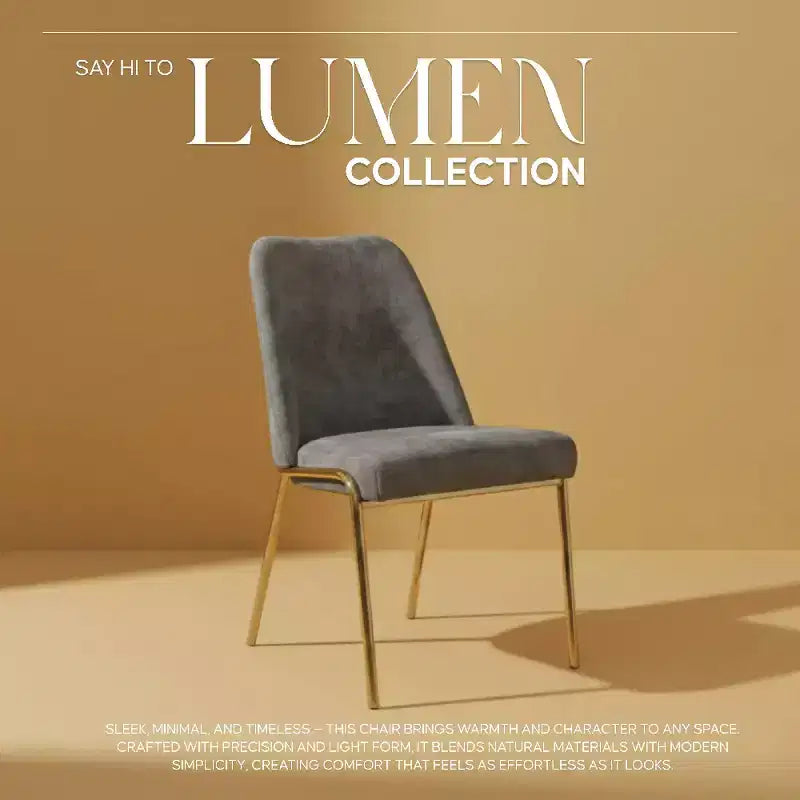 Chaise de salle à manger moderne capitonnée avec pieds en acier doré