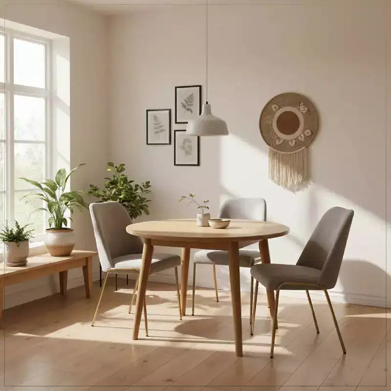 Chaise de salle à manger moderne capitonnée avec pieds en acier doré