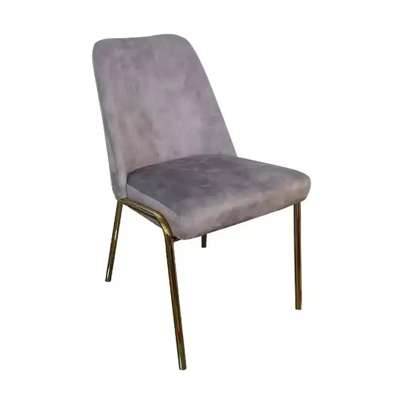 Chaise de salle à manger moderne capitonnée avec pieds en acier doré