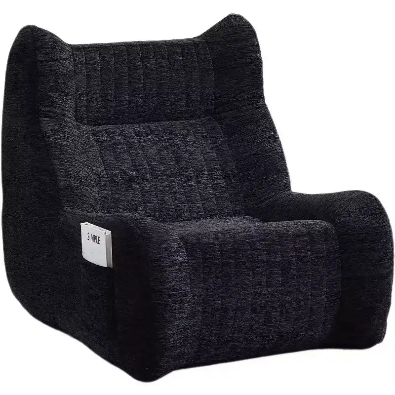 Pouf géant pour adultes avec accoudoirs, tissu chenille et mousse haute résilience