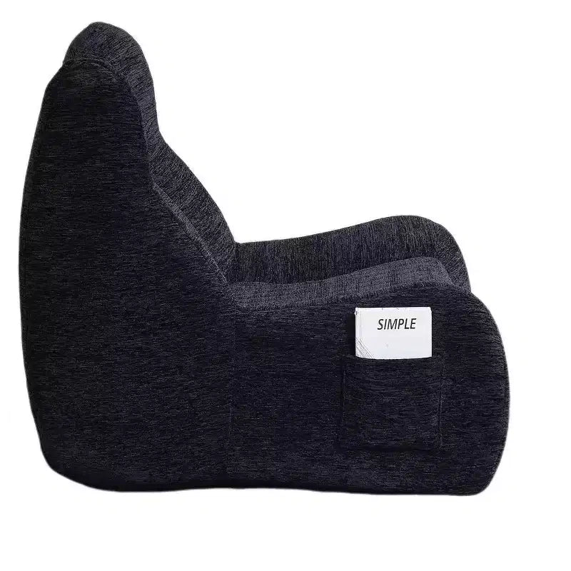 Pouf géant pour adultes avec accoudoirs, tissu chenille et mousse haute résilience