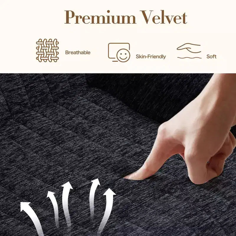 Pouf géant pour adultes avec accoudoirs, tissu chenille et mousse haute résilience