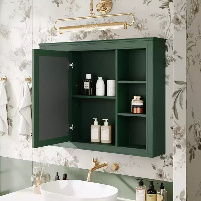 Armoire à pharmacie rectangulaire en MDF avec miroir de 35 po L x 27,5 po H