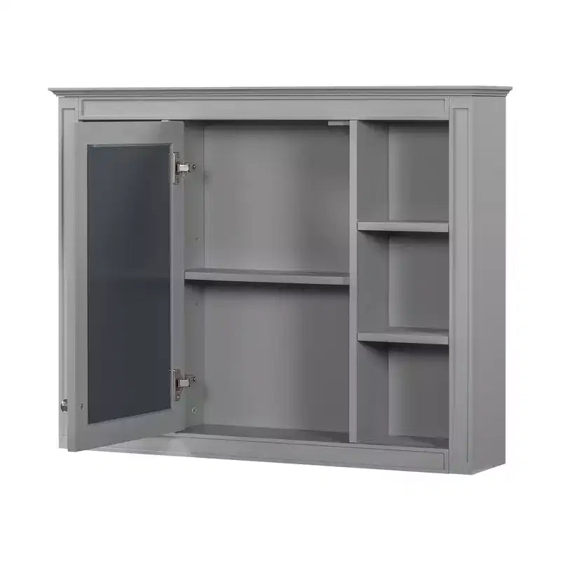 Armoire à pharmacie rectangulaire en MDF avec miroir de 35 po L x 27,5 po H
