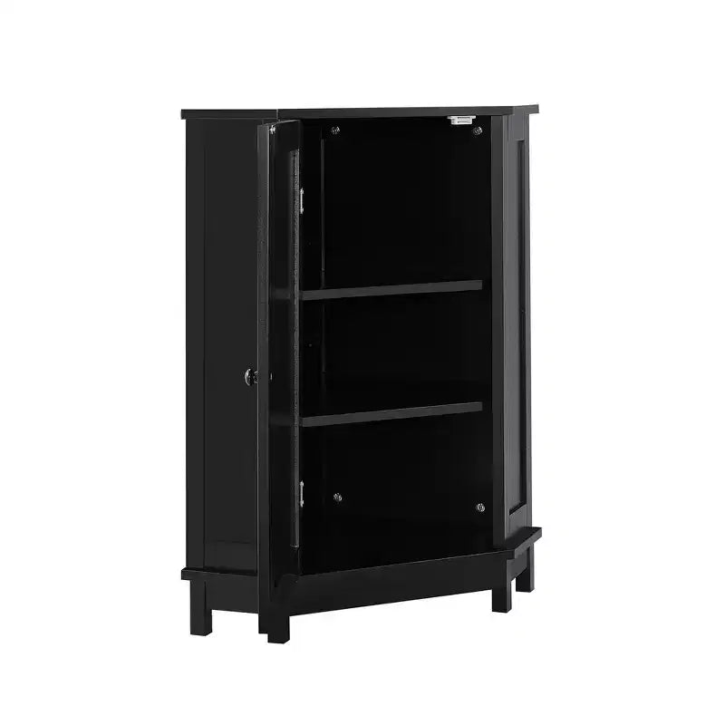 Meuble de rangement d'angle moderne pour salle de bain avec étagère réglable