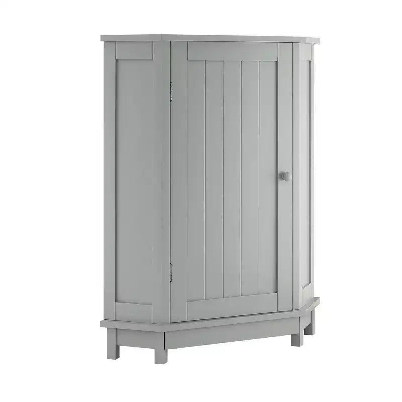 Meuble de rangement d'angle moderne pour salle de bain avec étagère réglable