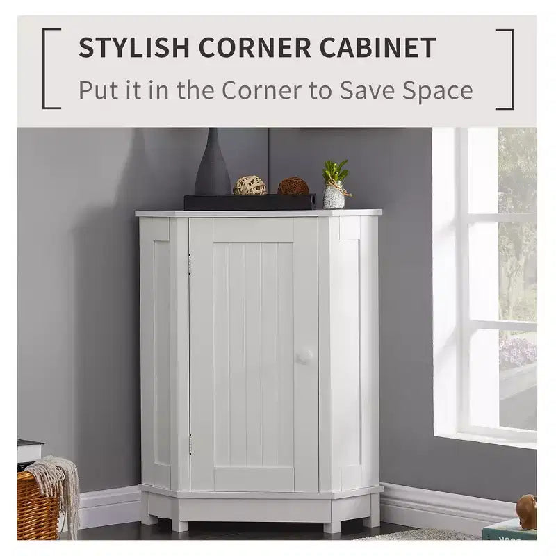 Meuble de rangement d'angle moderne pour salle de bain avec étagère réglable
