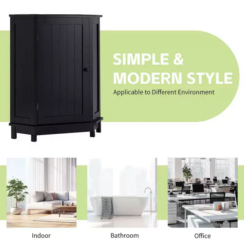 Meuble de rangement d'angle moderne pour salle de bain avec étagère réglable