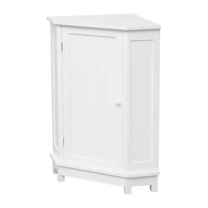 Meuble de rangement d'angle moderne pour salle de bain avec étagère réglable