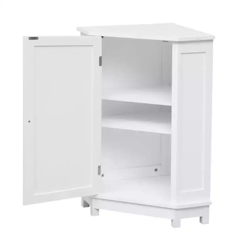 Meuble de rangement d'angle moderne pour salle de bain avec étagère réglable