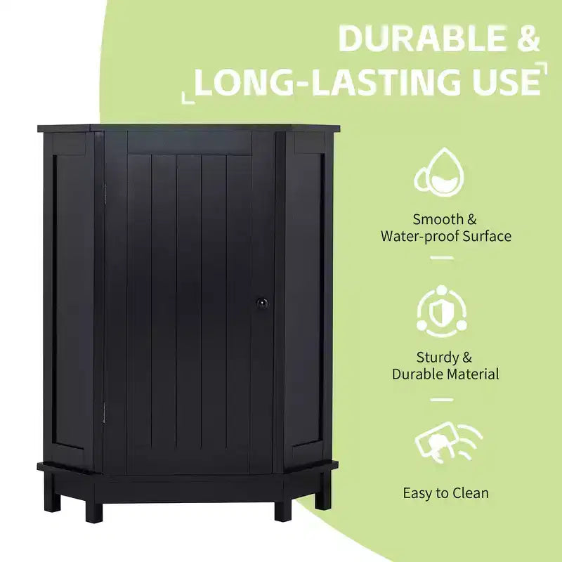 Meuble de rangement d'angle moderne pour salle de bain avec étagère réglable