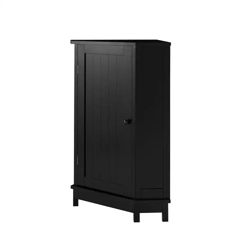 Meuble de rangement d'angle moderne pour salle de bain avec étagère réglable