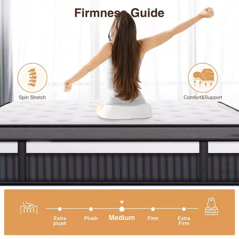 Matelas Queen en mousse à mémoire de forme Gel de 14 pouces dans une boîte, fermeté moyenne, rafraîchissant et anti-pression