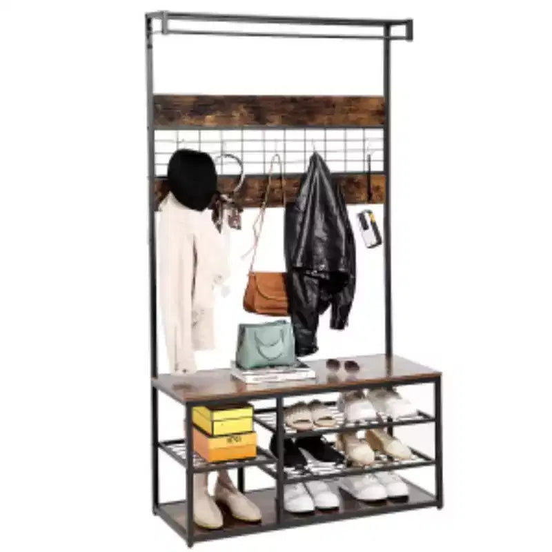 Metal & PB Board Coat Rack