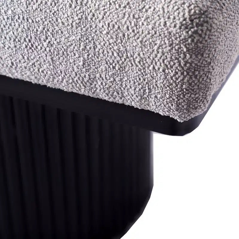 Banc d'appoint en tissu bouclette 48 po avec pieds épais – Ottoman contemporain et banc de bout de lit, capacité de 118 kg