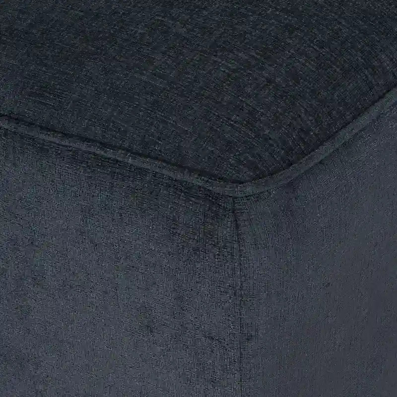 Chaise longue double rembourrée, 66 po, charbon