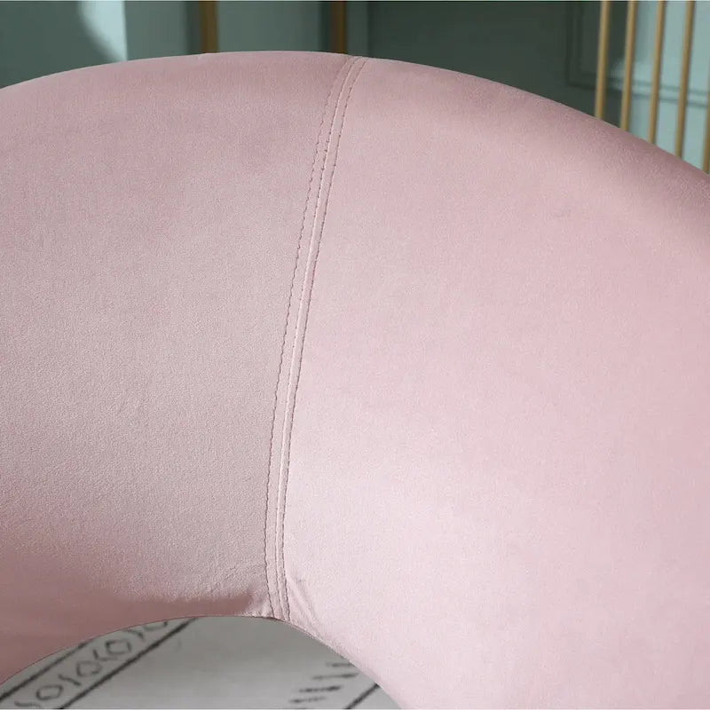 Fauteuil d'appoint en velours avec piétement luge doré