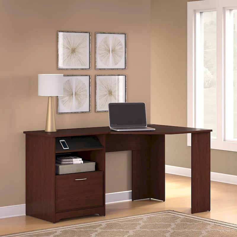 Bureau d'angle pour domicile de 60 po avec rangement