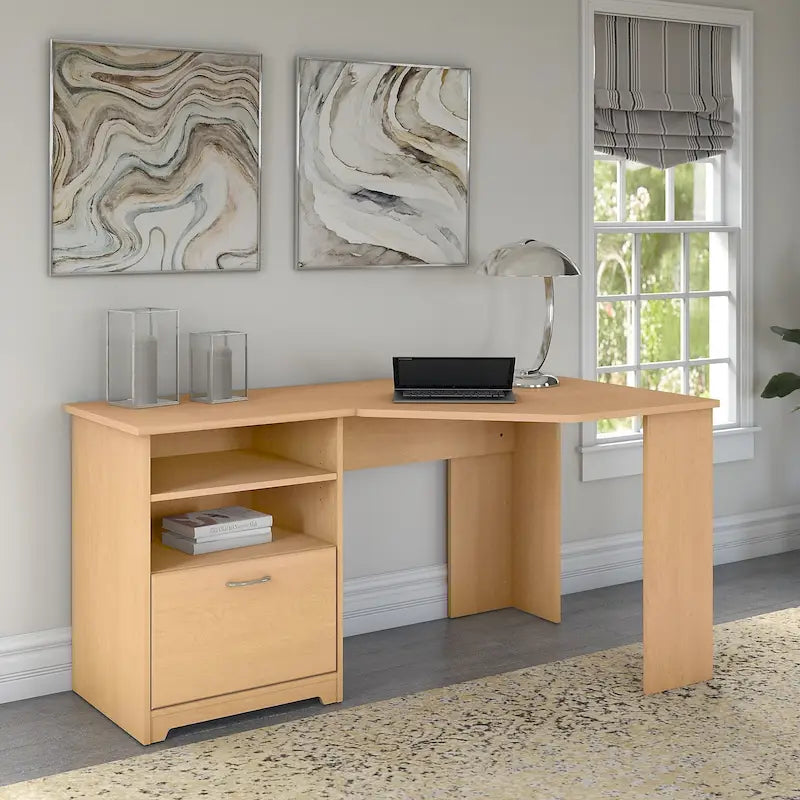 Bureau d'angle pour domicile de 60 po avec rangement