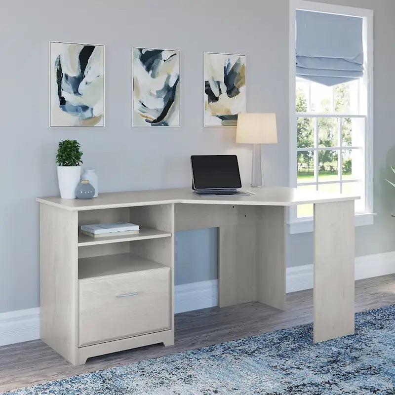 Bureau d'angle pour domicile de 60 po avec rangement