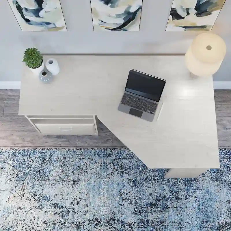 Bureau d'angle pour domicile de 60 po avec rangement