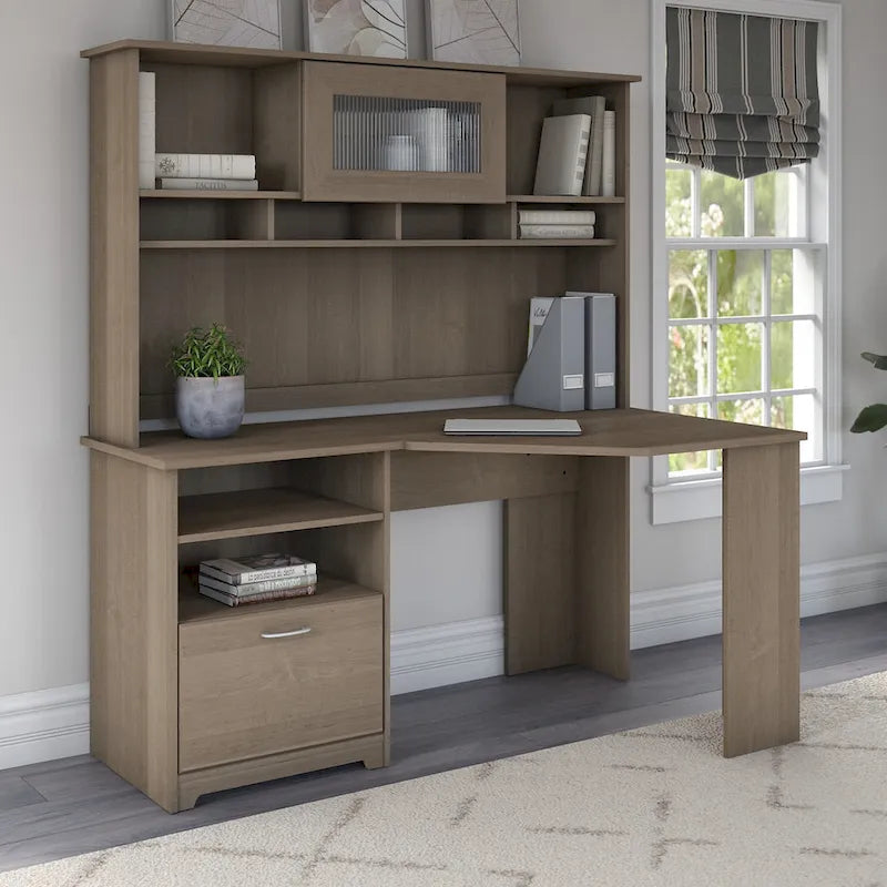 Bureau d'angle pour domicile de 60 po avec rangement