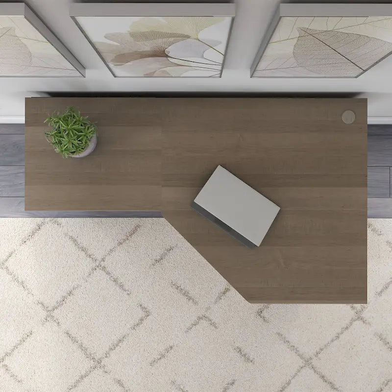 Bureau d'angle pour domicile de 60 po avec rangement