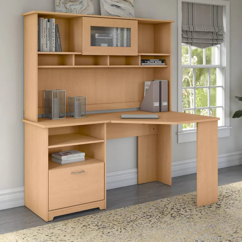Bureau d'angle pour domicile de 60 po avec rangement