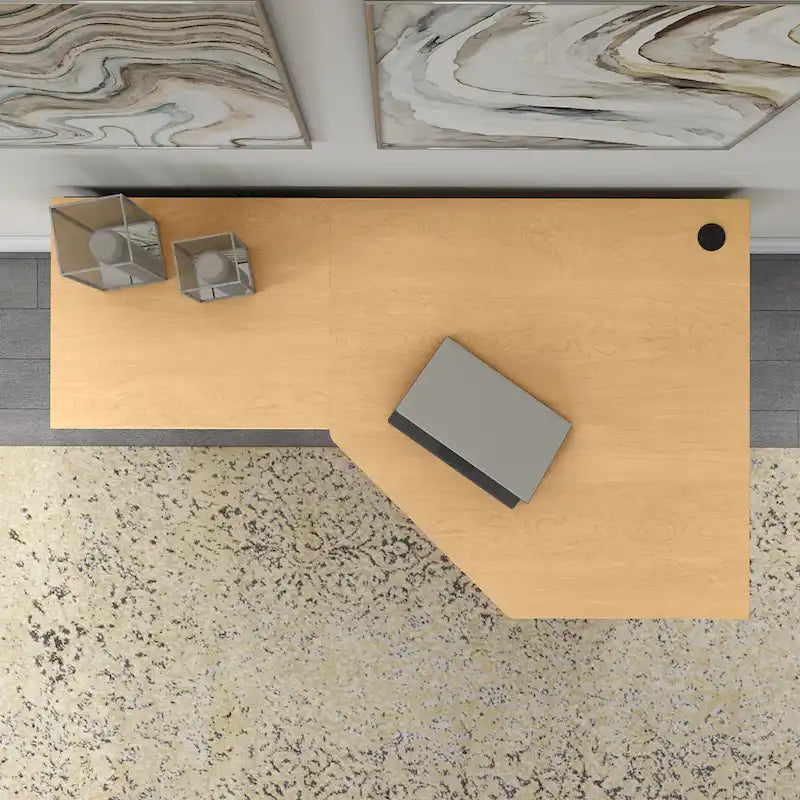 Bureau d'angle pour domicile de 60 po avec rangement