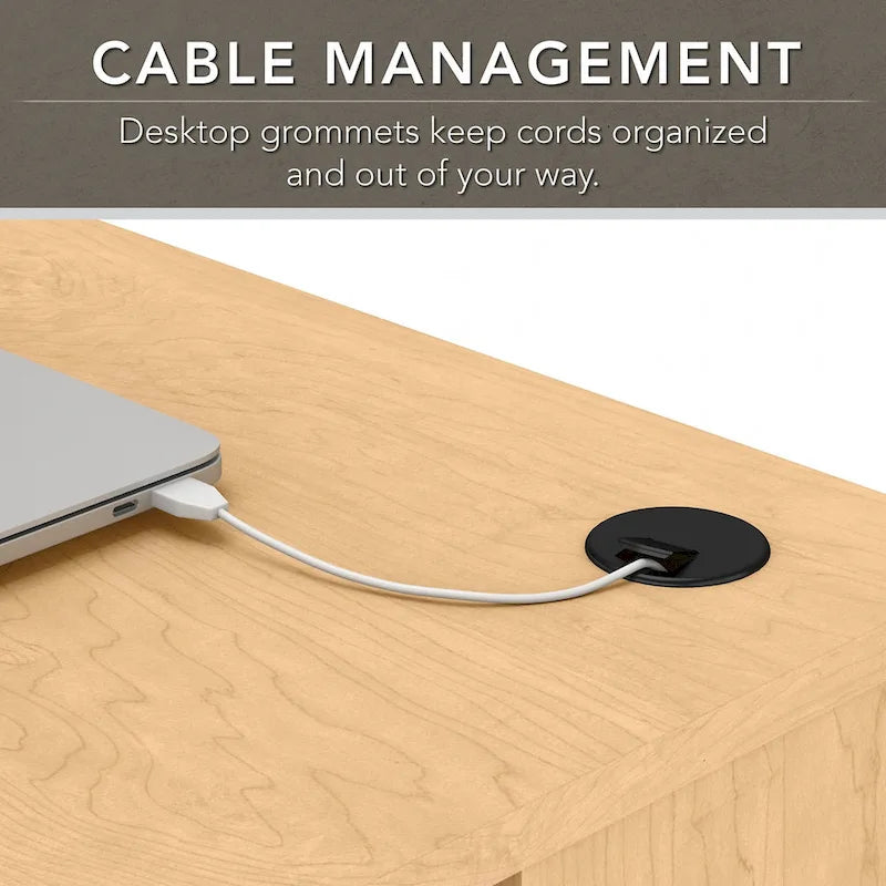 Bureau d'angle pour domicile de 60 po avec rangement
