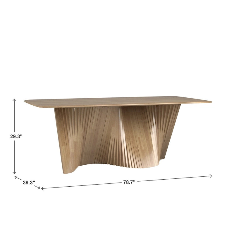 Table de salle à manger Wave Base en bois