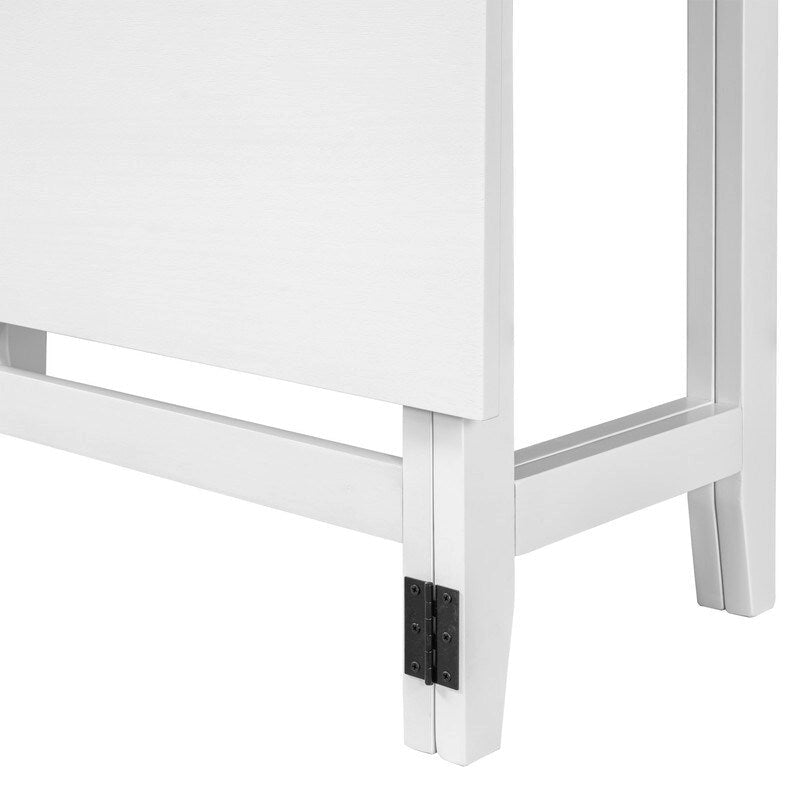 Table de salle à manger à abattants - Design fermette gain de place avec plateau en bois extensible