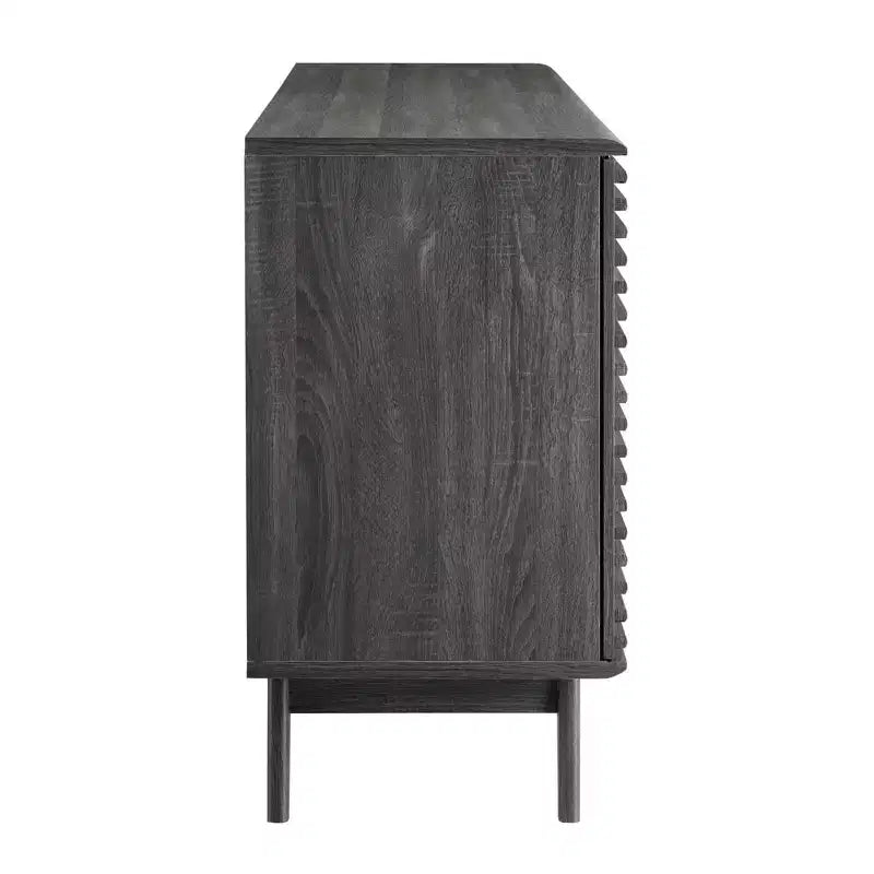 Buffet ou meuble TV 160 cm – Anthracite | Moderne du milieu du siècle, Rangement média