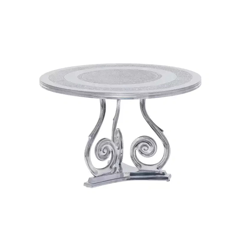 Table basse traditionnelle en aluminium – Élégante pour l'intérieur, aucun assemblage requis