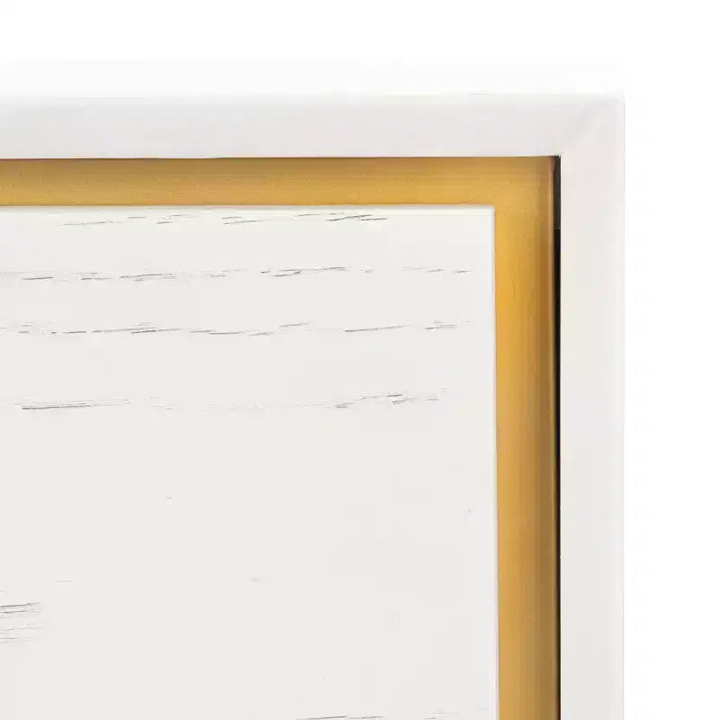Table de chevet à 2 tiroirs avec accents en laiton