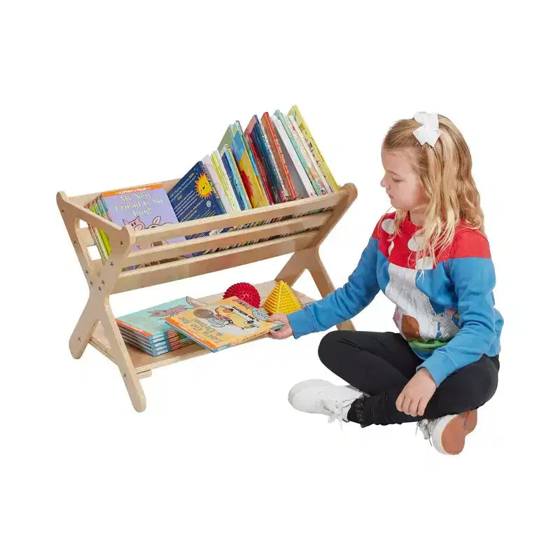 Meuble de rangement pour livres en bois avec étagère inférieure, Meuble pour enfants